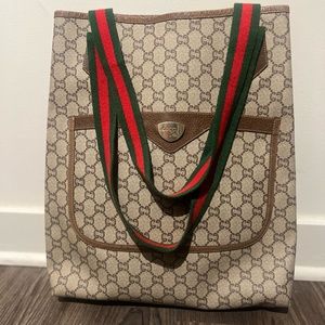 GUCCI Plus Coated Canvas Tote 💚♥️